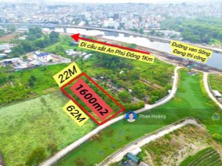 Bán 1412m2 đất nông nghiệp,đường 6m hẻm 1/ sông vàm thuật thông ra vườn lài,an phú đông, giá 10.5tỷ