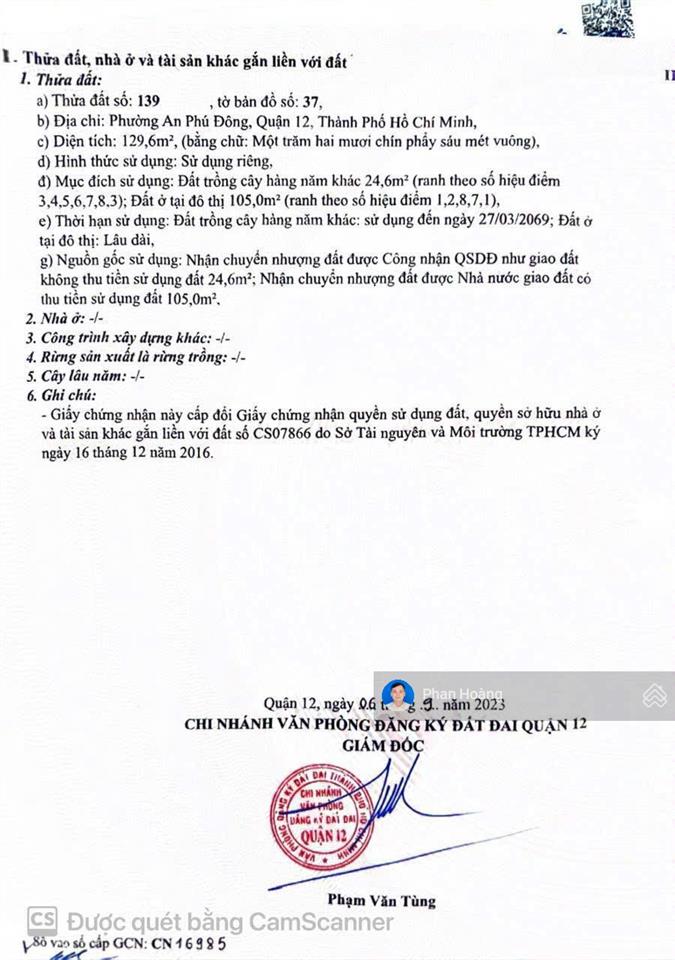 Đất an phú đông 7x18.5, sát bệnh viện hồng đức, 119m2 thổ cư, giá 7.5 tỷ thương lượng