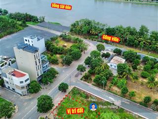 Bán đất 5.6x14.5m mặt tiền an phú đông 13, đường nhựa 20m, sát sông sài gòn, giá 8 tỷ