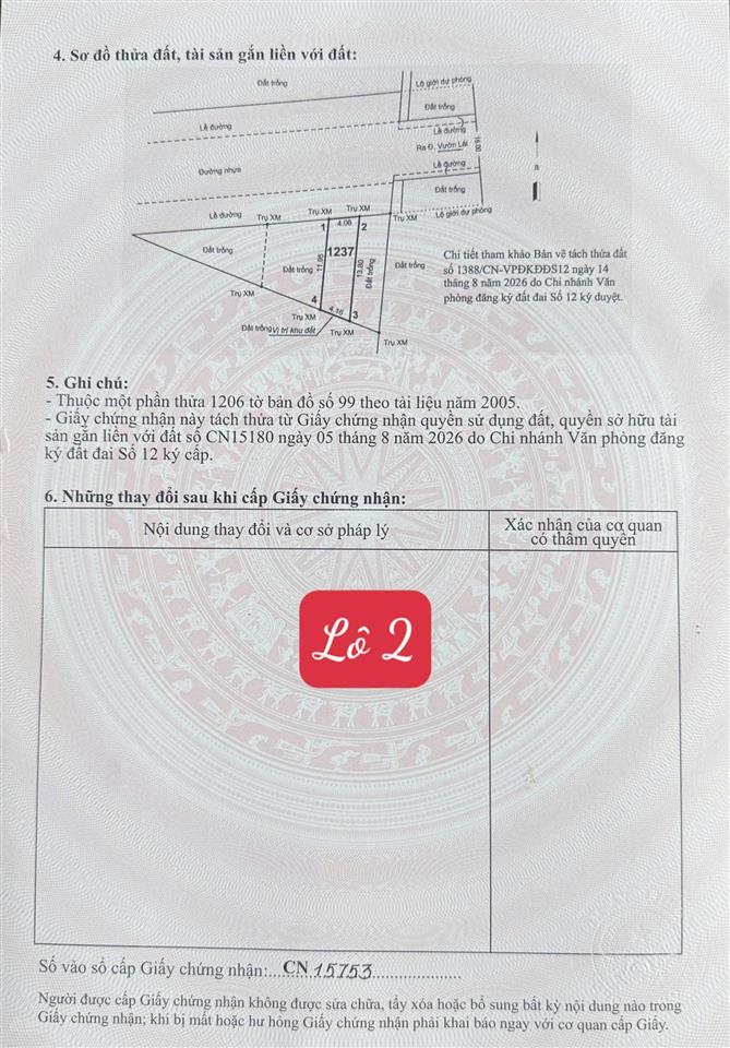 Đất 4x13 mặt tiền đường 16m, khu 154 vườn lài, an phú đông, vỉa hè 4m, xây cao tầng, giá 5.1 tỷ tl