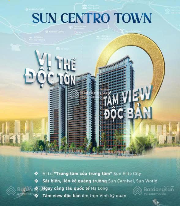 Giảm sâu kịch sàn full giá 1tỷ480 mua đứt căn studio mặt biển bãi cháy hạ long sun centro town