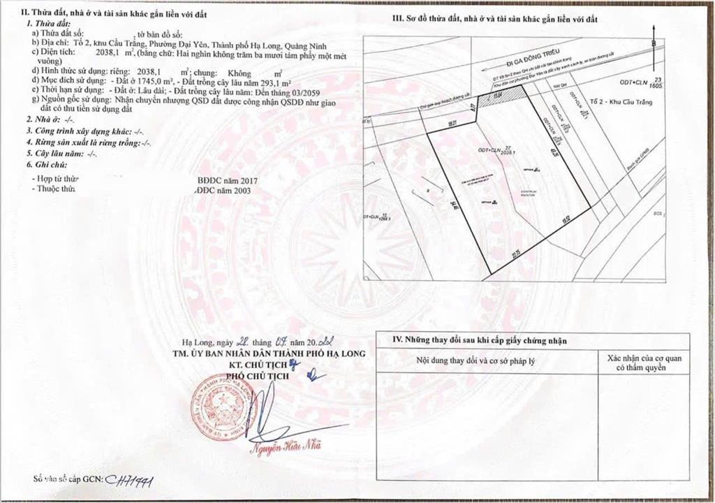 Chính chủ cần bán hơn 2000m2 đất trước mặt công viên rừng hạ long