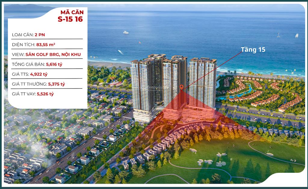 Căn hộ newtown diamond đà nẵng  tháp sapphire | căn s1516 | hướng đông nam | giá 5,6 tỷ