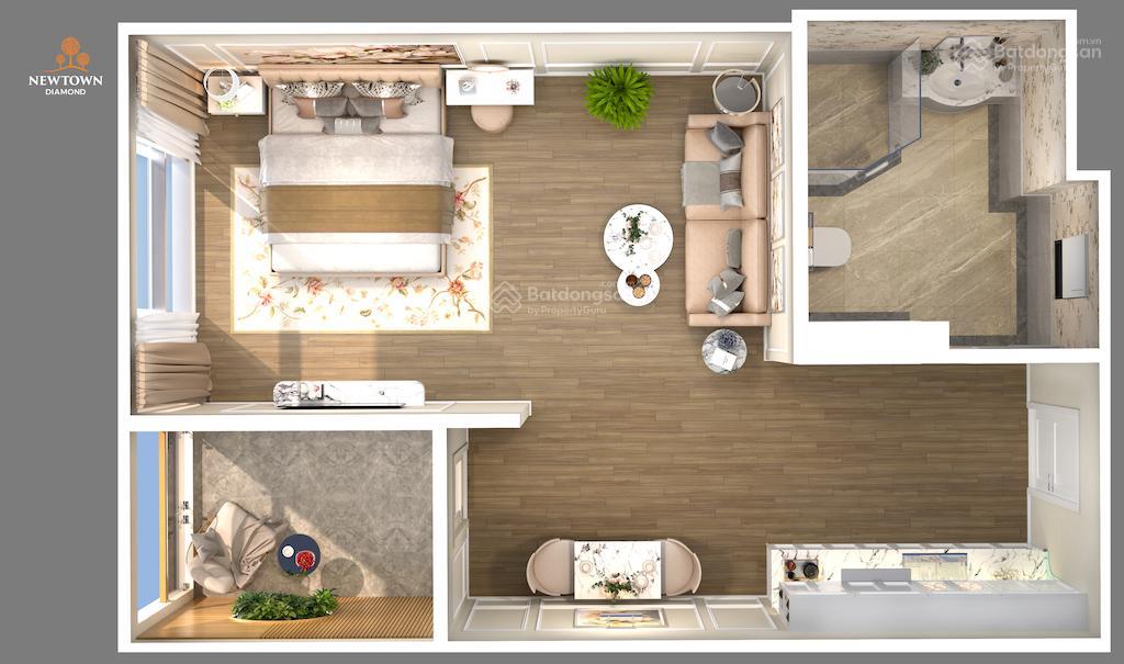 Newtown diamond đà nẵng  căn hộ 1 phòng ngủ tòa ruby| giá cực tốt