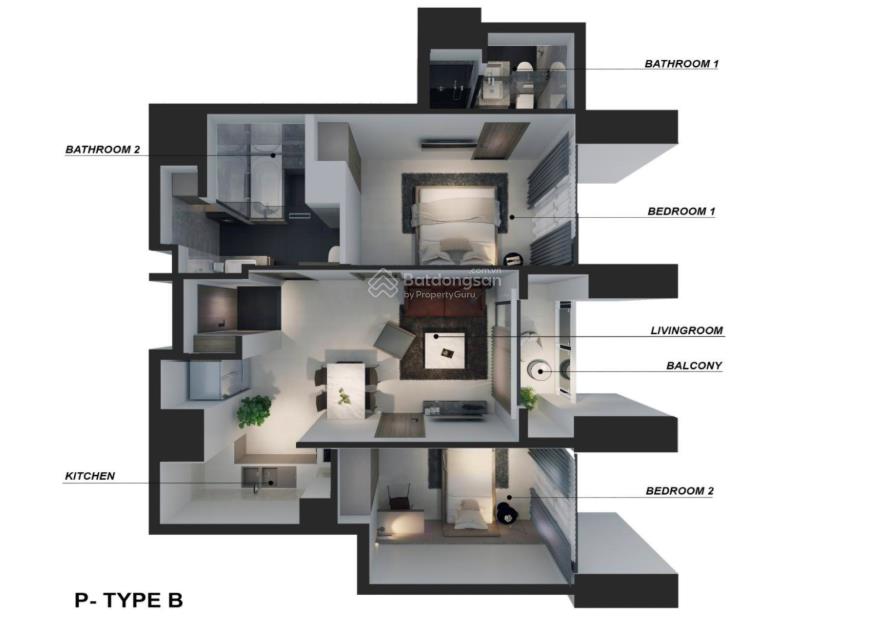 Căn hộ trung tâm đà nẵng view cầu rồng, 61,73m² tại danang landmark tower