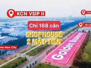 Chỉ 4.3 tỷ sở hữu nhà 124m, mặt tiền đại lộ vàng lê lợi, tp mới bình dương