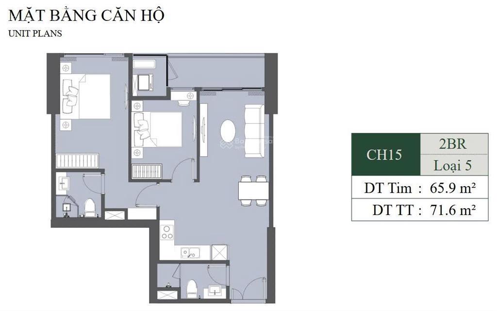 Bán căn hộ 2pn2wc 71,6m2 tòa a1 dự án lumie're evergreen.  0984 576 ***