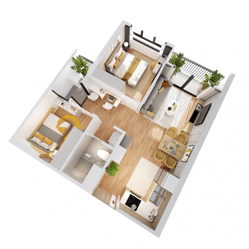 Bán căn hộ 2pn diện tích 60m2 giá 4,x tỷ toà i3 imperia smart city.  0984 576 ***