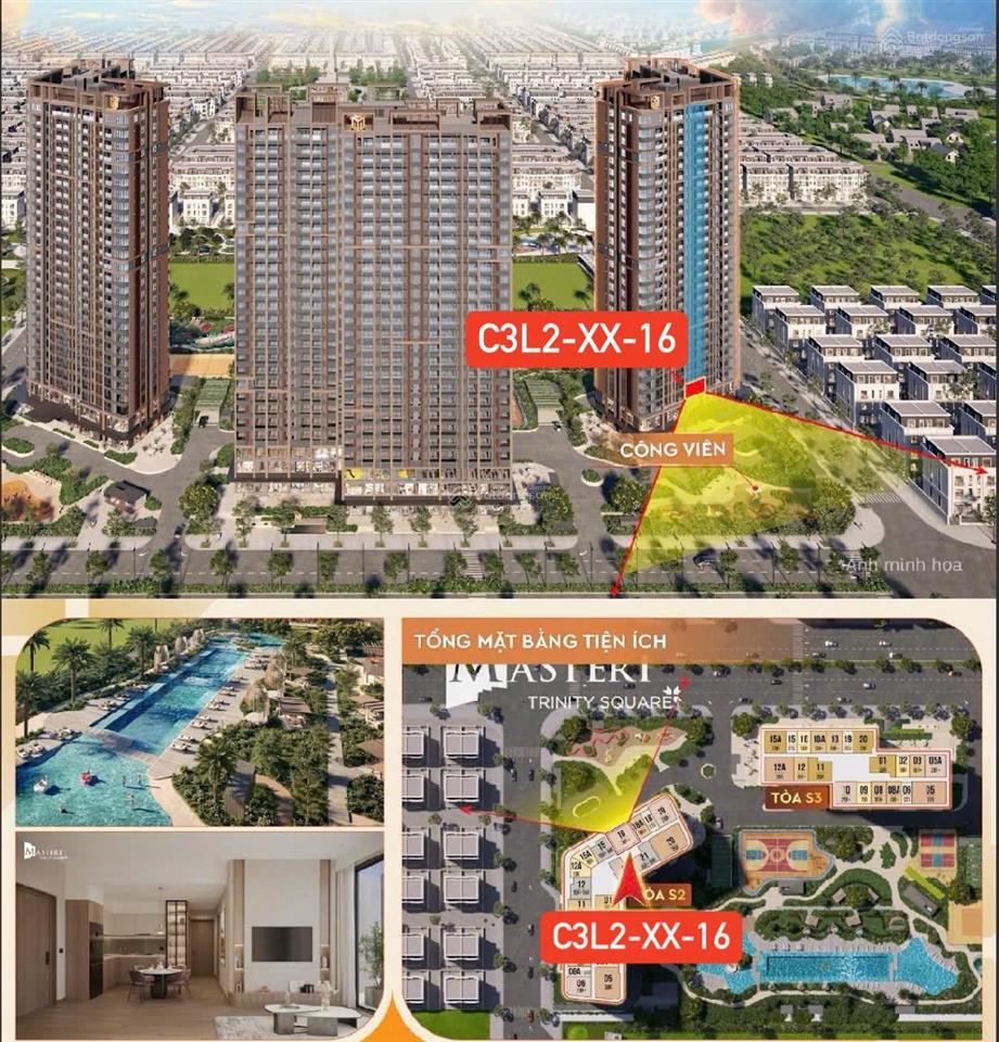 Bán nhanh ch2 2pn + giá vay chỉ hơn 59tr/m2 tại masteri trinity ocp2