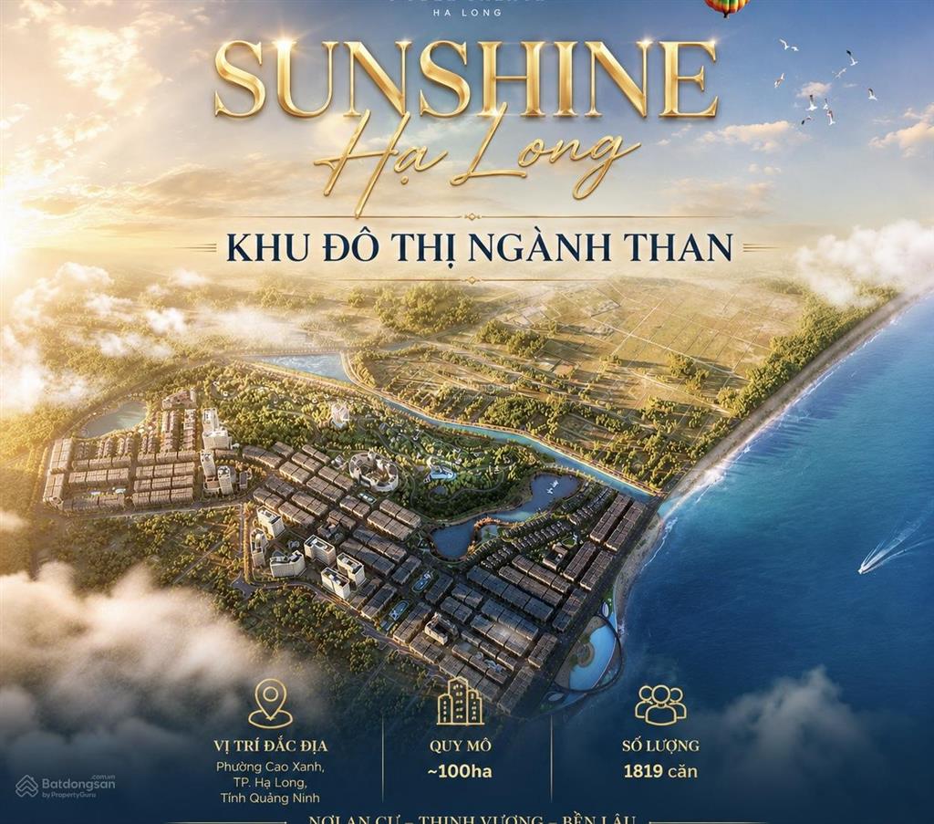Mở bán đất nền kđt ngành than (sunshine noble palace hạ long), giá từ 36 triệu/m2