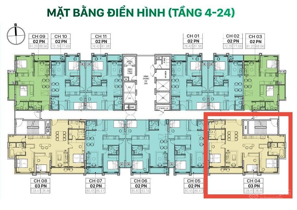 Cắt lỗ 2 tỷ căn góc tầng trung hướng đn dự án jade square
