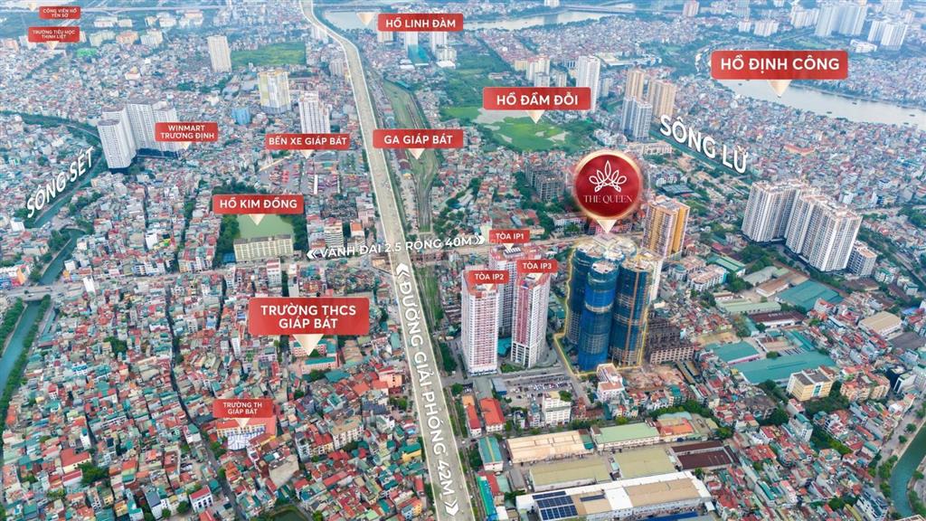 Duy nhất 2 căn hộ 3 phòng ngủ tại dự án the queen giải phóng giá rẻ nhất thị trường