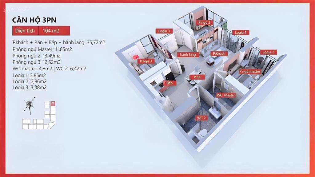 Duy nhất 5 suất ngoại giao căn 75m2 và 90m2 mipec tố hữu hot