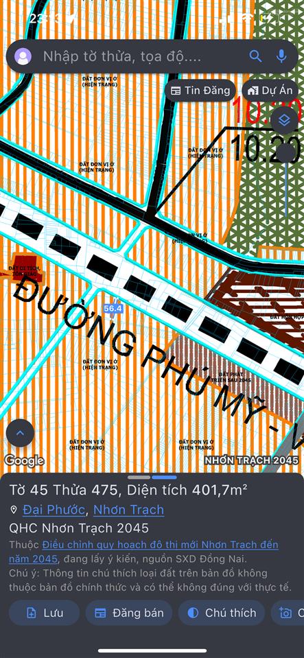 Bán đất 402m2 mặt tiền đường dẫn cầu phú mỹ 2 chỉ từ 16tr/m2