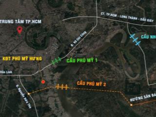 Bán đất 402m2 mặt tiền đường dẫn cầu phú mỹ 2 chỉ từ 16tr/m2