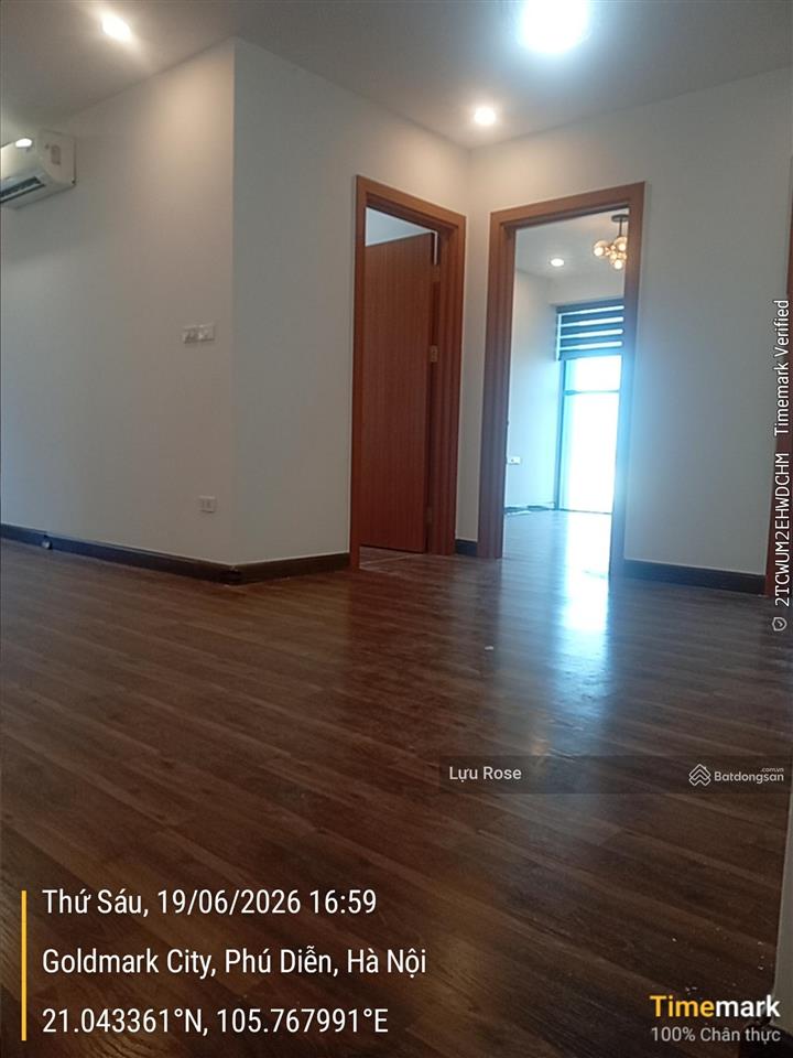 Đúng giá 7.5 tỷ  3 phòng ngủ, 2wc  dtsd 93.4m2 goldmark city  không giảm giá
