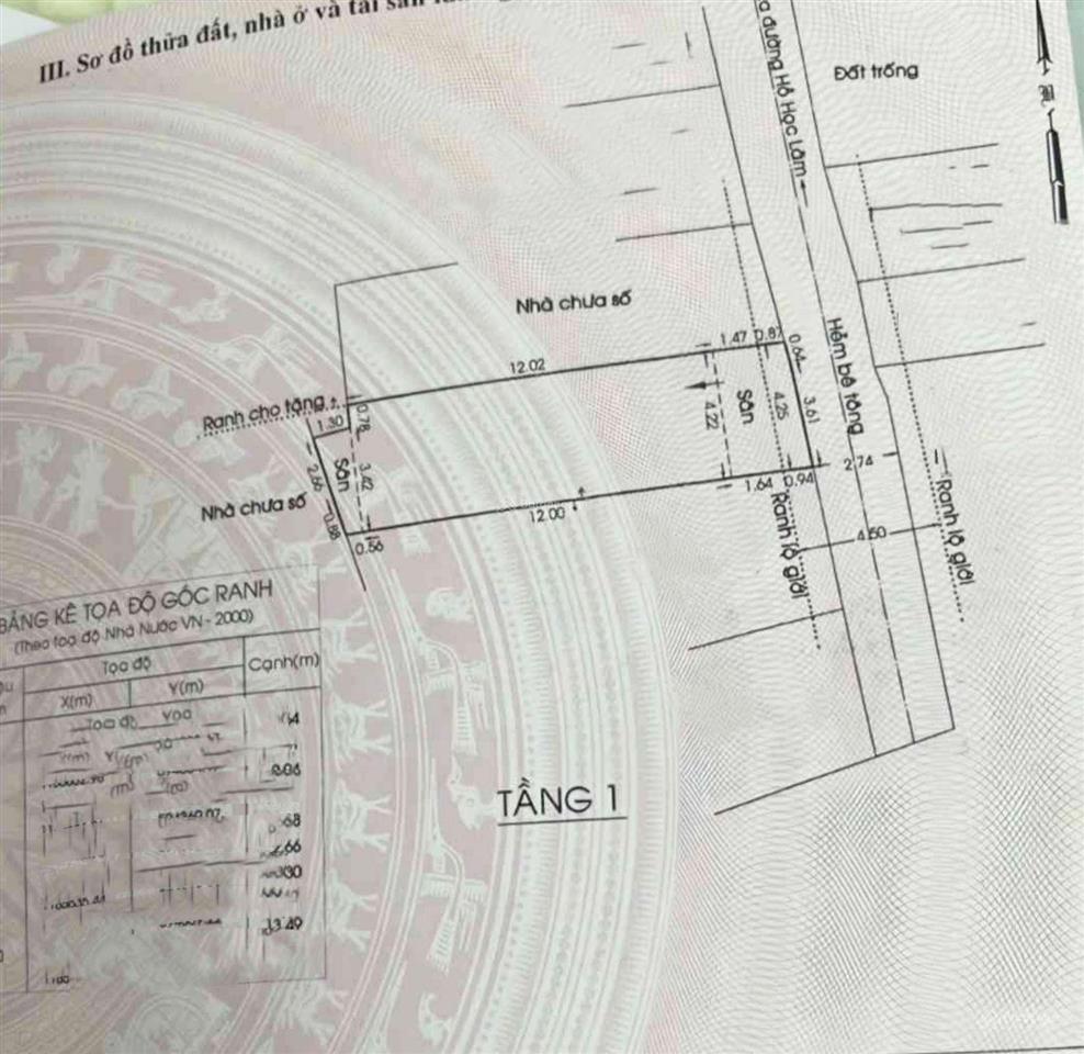 Bán nhà dt 4.2x20m  2 tầng  2pn  hơn 4tỷ  an lạc bình tân