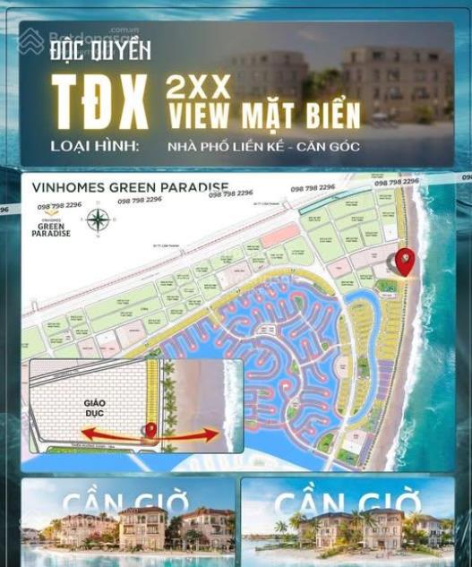 Chính chủ bán 2 suất ngoại giao view biển tđx. 10 và tđx. 238 vinhomes green paradies cần giờ