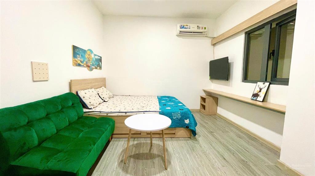 Căn hộ studio full nội thất, cửa sổ lớn. toà nhà thang máy, giặt sấy. ngay bason, đh hutech, gtvt