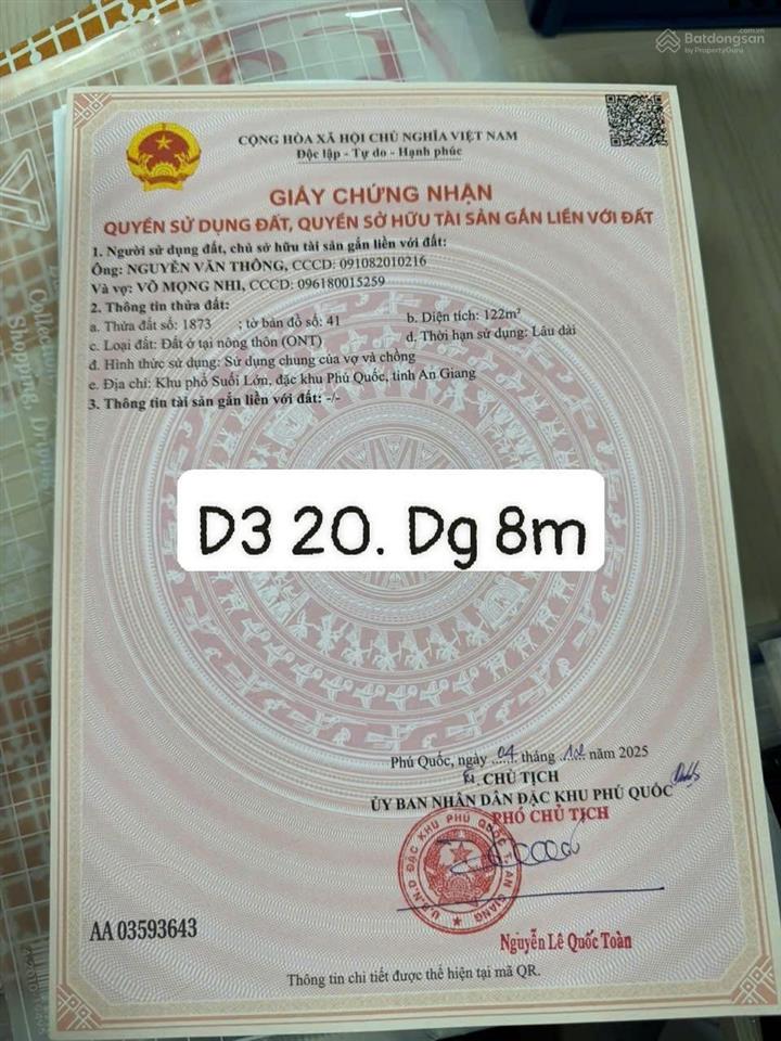Bán lô 120m2, mặt đường trục chính 20m khu tđc suối lớn. gần công viên trung tâm 1.2ha, giá tốt