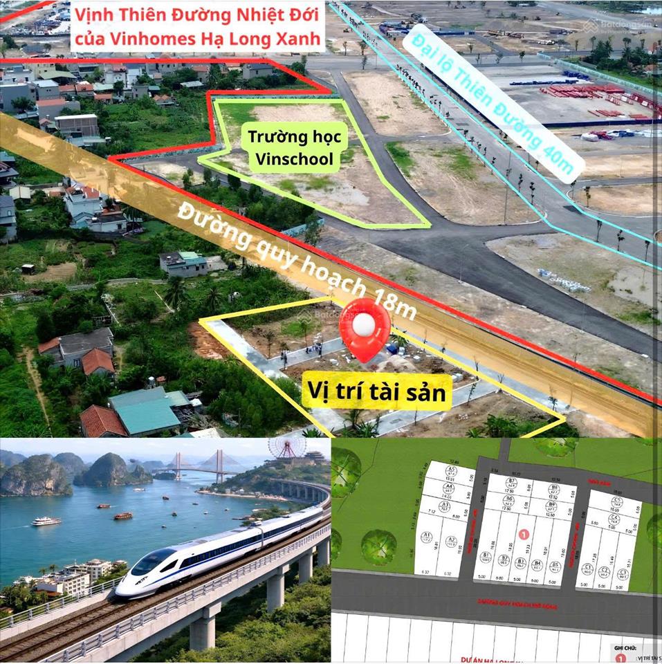 Bán lô góc 2 mặt tiền rộng thoáng. sổ đỏ trao tay. đất nền phân lô tại hạ long xanh