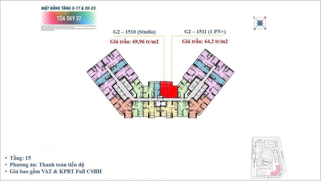 Ngoại giao hiếm có căn hộ 2pn hướng đông nam dự án sun glory residence tại tp vinh