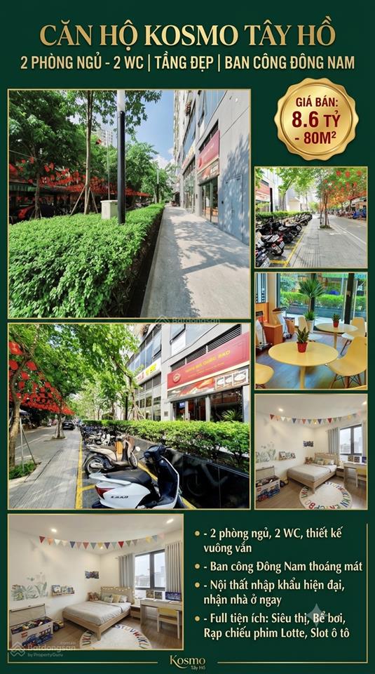 Căn hộ chung cư cao cấp. dt 82m2  2pn, 2wc. giá 8.6tỷ