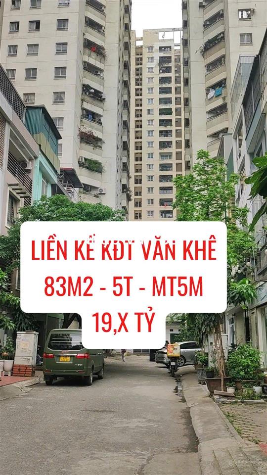 Bán gấp liền kề kđt văn khê 83m2 vỉa hè ô tô tránh chỉ hơn 19 tỷ