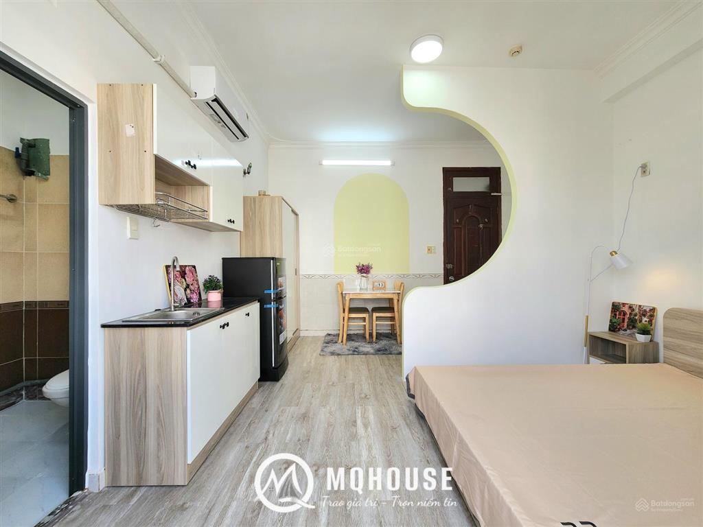 Căn hộ studio full nội thất ngay nhất chi mai  hoàng hoa thám gần etown cộng hòa