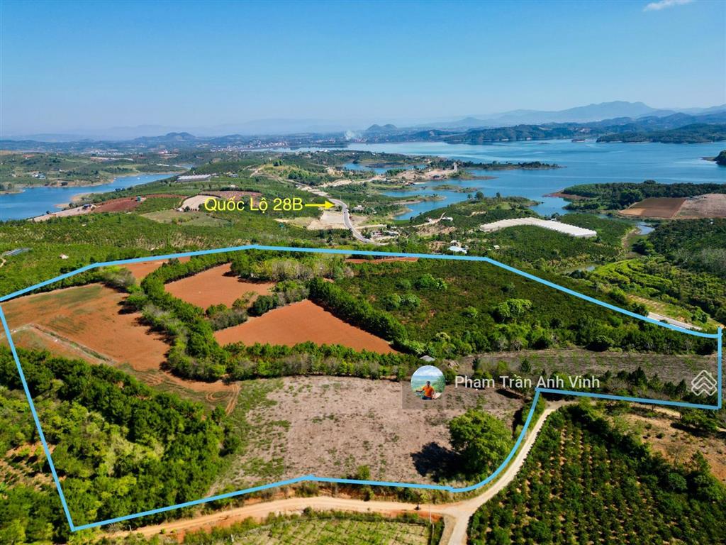 Bán quỹ đất rộng 20ha  thế đất cao view toàn cảnh hồ đại ninh rất đẹp