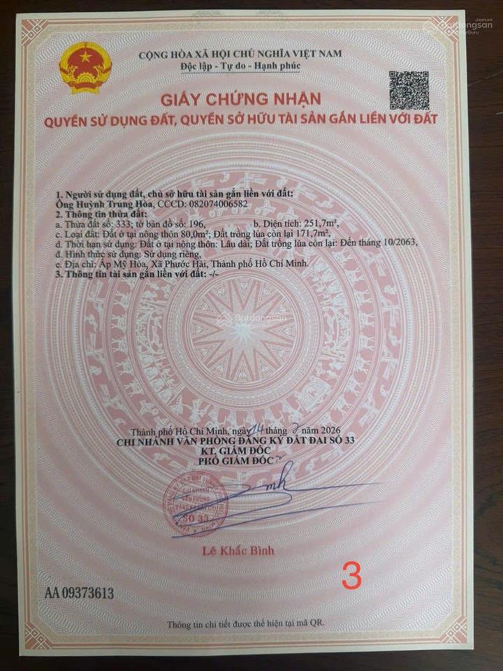 Bán nhanh 12 lô f0 ngang 10m siêu rẻ vừa mới tách sổ tại xã phước hải  tphcm.