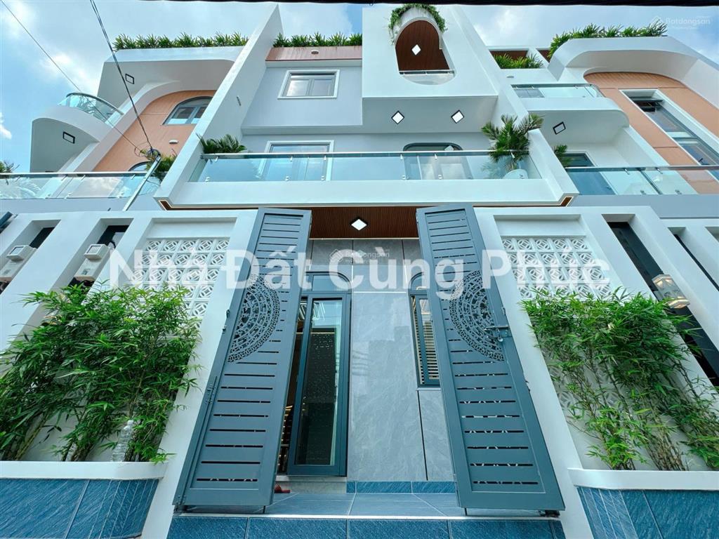 Siêu phẩm 4 tầng ngang 6,4m  5pn  full nội thất  1942 huỳnh tấn phát, nhà bè