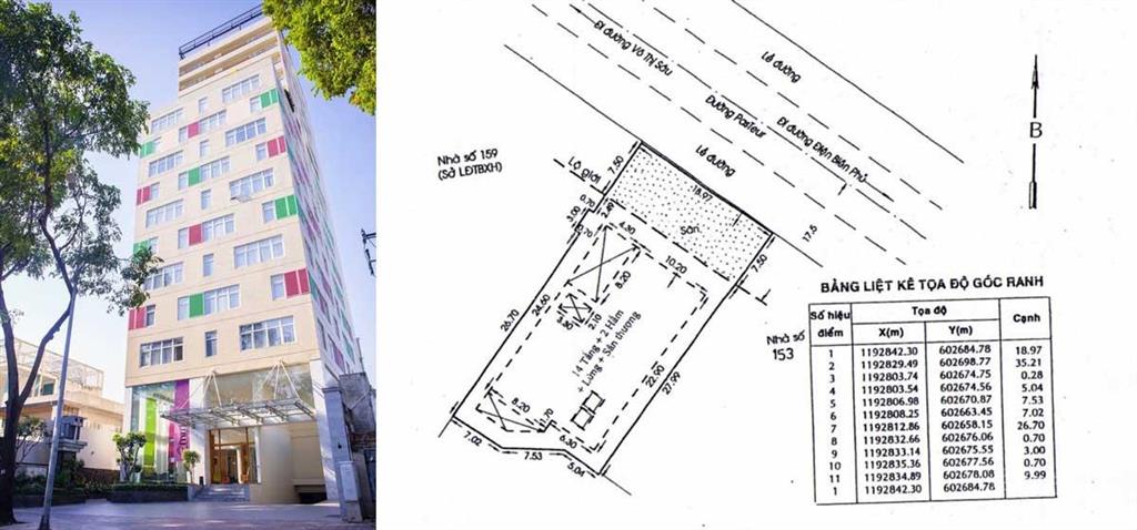 Tòa chdv vip phù hợp cho các tập đoàn| 6.500m²| 2 hầm+ 16 tầng| 50 chdv cao cấp| 830 tỷ