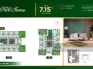 Bán cc the park avenue view sân vận động phú thọ, 7,15 tỷ, 66,5 m2, tây bắc, giá tốt hàng hot