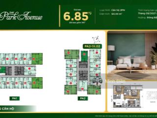 Bán căn hộ view đẹp tại the park avenue, 6,85 tỷ, 64,44 m2, q11, hcm