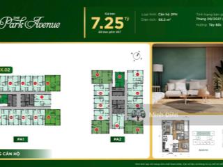 Bán ch tại the park avenue, 7,25 tỷ, 66,5m2, view đẹp, uy tín