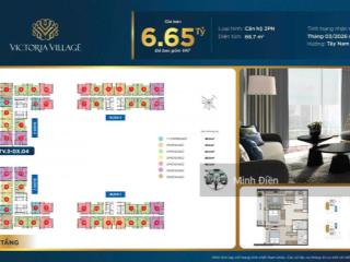 Hot! bán cc 2pn tại victoria village, q2, hcm, 6,65 tỷ, 66,7m2
