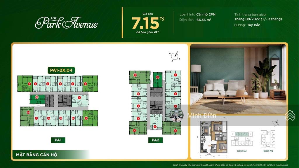 Bán cc the park avenue ở đường 3/2, q11, hcm chỉ với giá ưu đãi 7,15 tỷ, 71,6m2