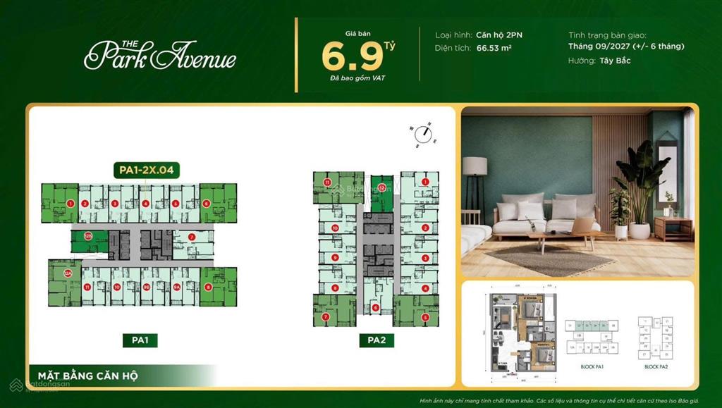 Bán 2pn cc the park avenue view phú thọ, thanh toán dự kiến 30% 4tỷ giá cực chất hot!