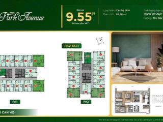 Căn góc to 3pn 108m2 view sân vận động phú thọ tại the park avenue quận 11