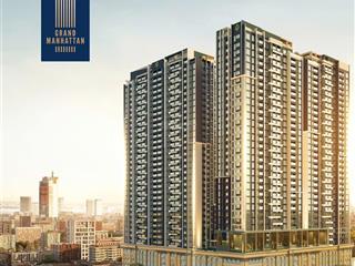 Bán gấp căn hộ 76m2 tại the grand manhattan, 13,3 tỷ, 2pn, 2wc, view đẹp ngoài, thanh toán chỉ 6tỷ