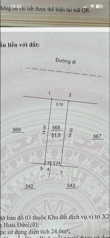 Bán lô đất mặt đường 36m giá đầu tư chỉ hơn 6 tỷ