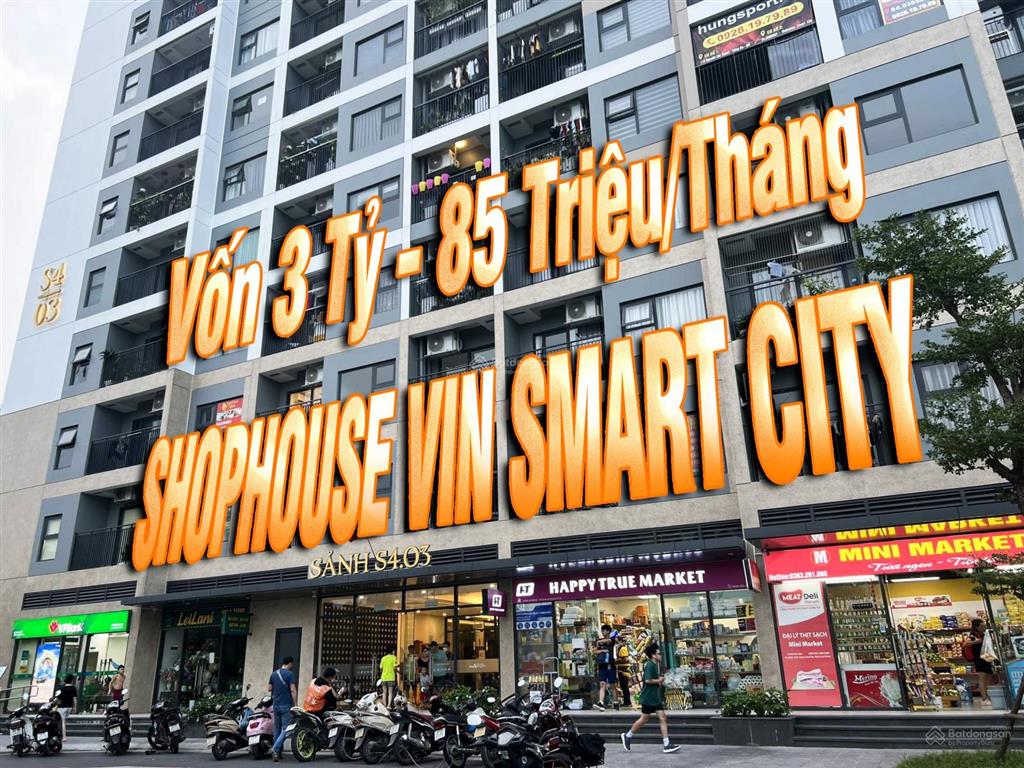 Vốn 3 tỷ sở hữu shophouse the victoria vinhomes smart city  cho thuê tới 85tr/th sổ đỏ lâu dài