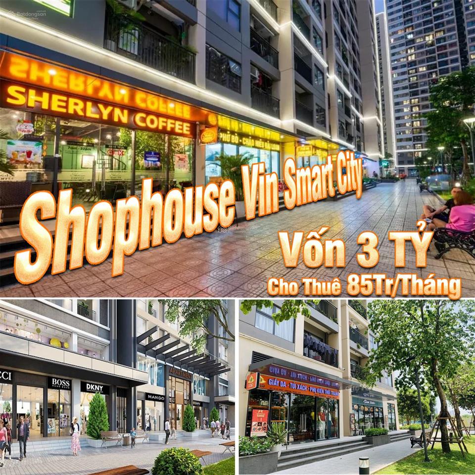 Vốn 3 tỷ sở hữu shophouse khối đế 62,9m²  the victoria thuê tới 85tr/tháng sổ đỏ lâu dài