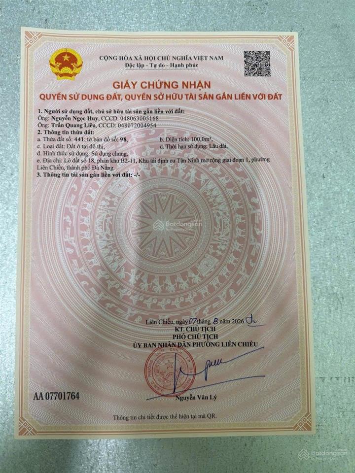 Bán đất tại khu công nghệ cao đà nẵng chỉ với 1tỷ850
