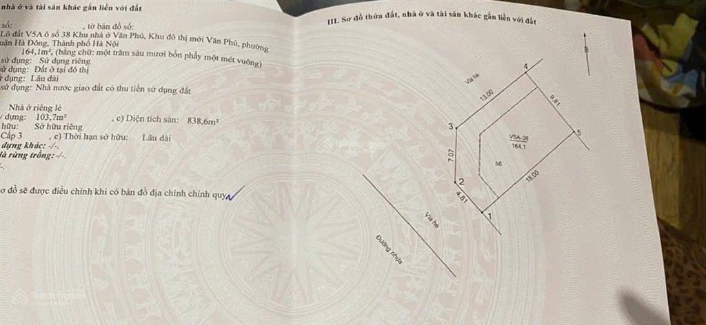 Bán shophouse lô góc 7 tầng có hầm mặt đường lê trọng tấn, kđt văn phú