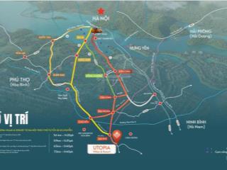 Utopia villas & resort, 5,7 tỷ, 150m2 độc bản 100 tiện ích tại làng đá bạc, lạc thủy, hòa bình