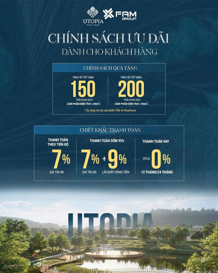 Chính thức ra lô biệt thự vị trí siêu hot tại utopia, view mặt hồ công viên vui chơi giải trí