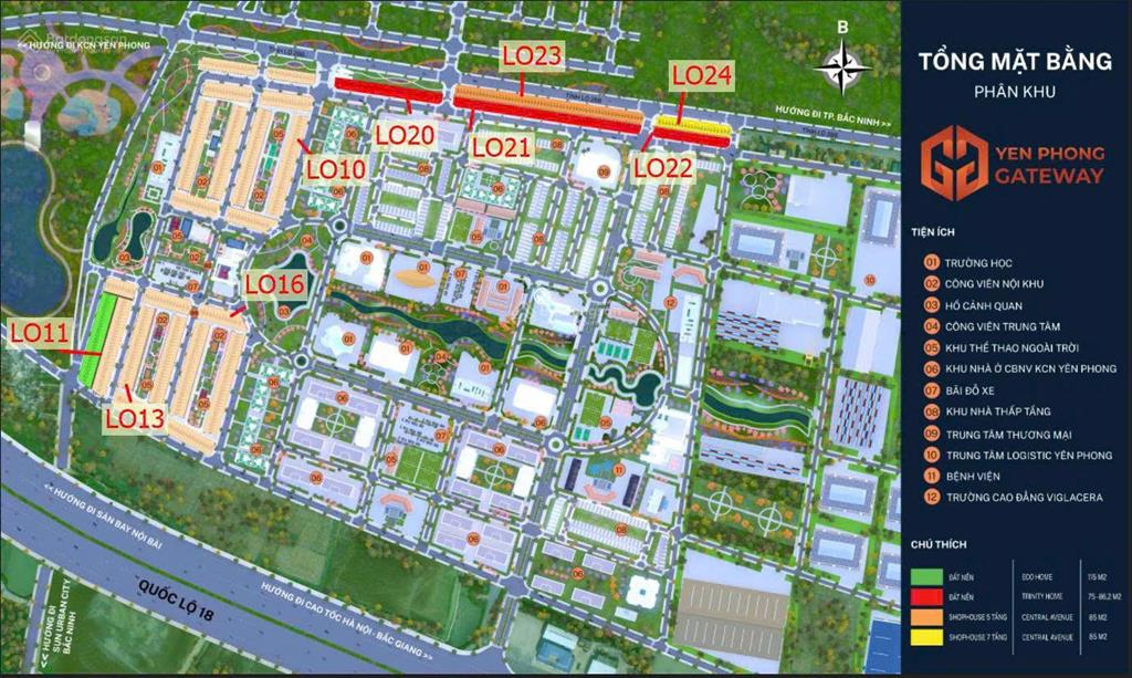 Chính chủ cần bán và chấp nhận cắt lỗ để thu về tại dự án yên phong gateway