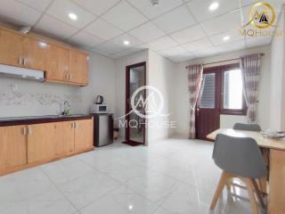 Cho thuê căn hộ 1pn 45m2 ban công thoáng, full nội thất tiện nghi gần ngã tư bảy hiền